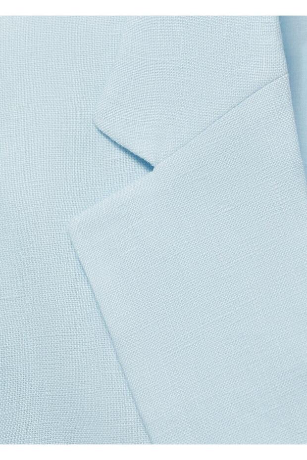 Keten blazer ceket - 5