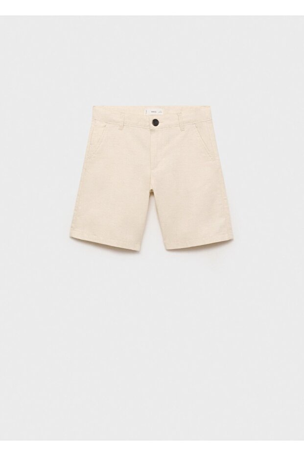 Keten chino bermuda şort - 3