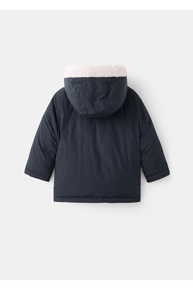 Kapüşonlu düğmeli anorak - 3