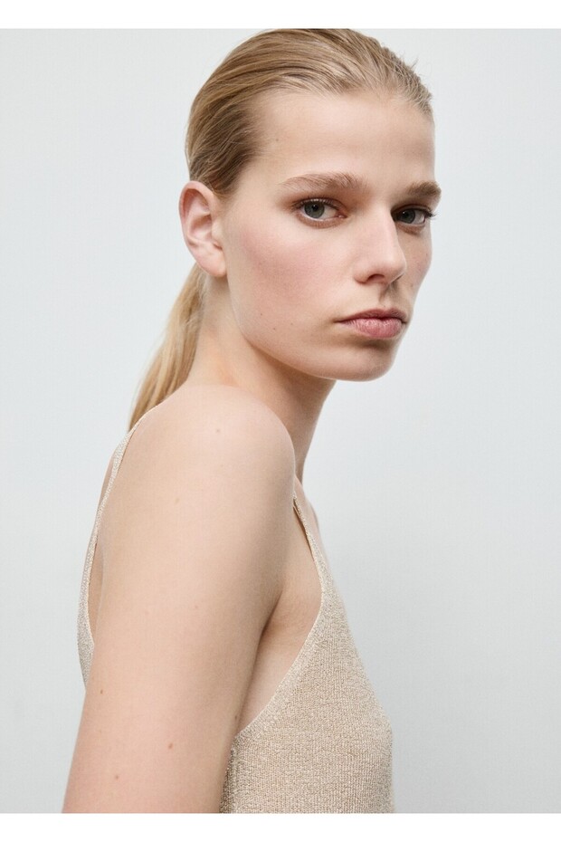 Lureks V yaka triko bluz - 6