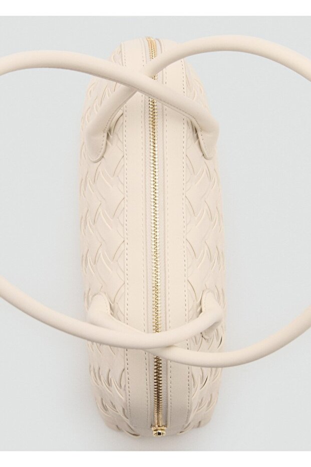 Örgü desenli bowling çantası - 6