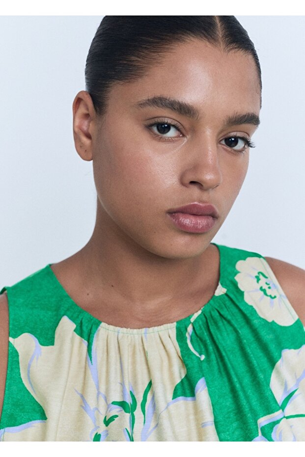 Kemerli desenli tulum - 8