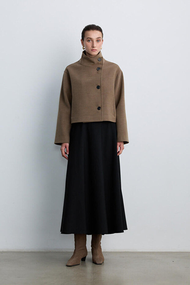 Fustă neagră FLORATA - 2