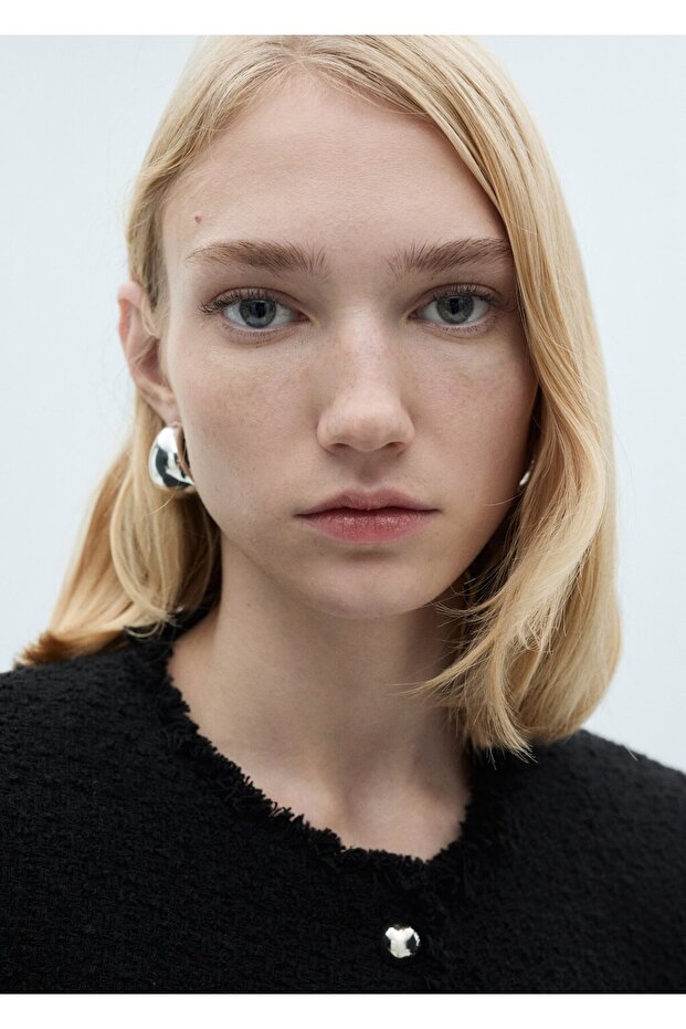 Düğmeleri taşlı tüvit ceket - 6