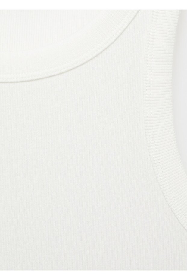 Lastik örgü pamuklu bluz - 8