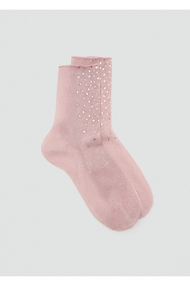 Strass taş detaylı lureks çorap - 2