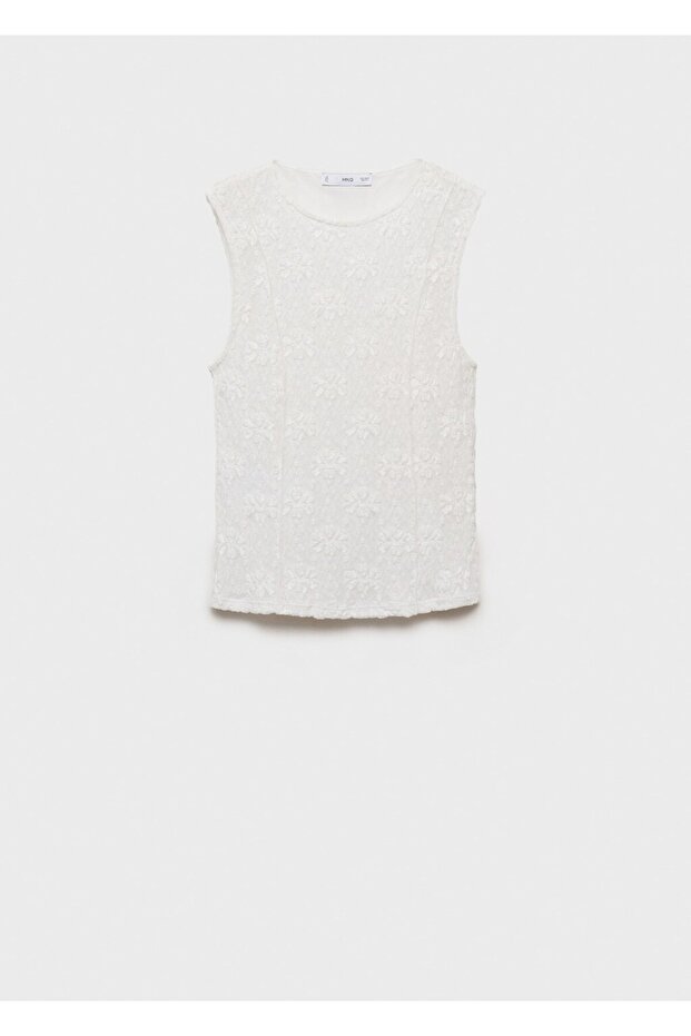 Askılı dantel tişört - 3