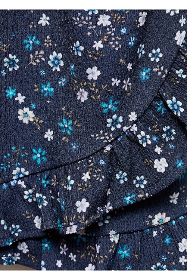 Çiçekli kısa elbise - 7