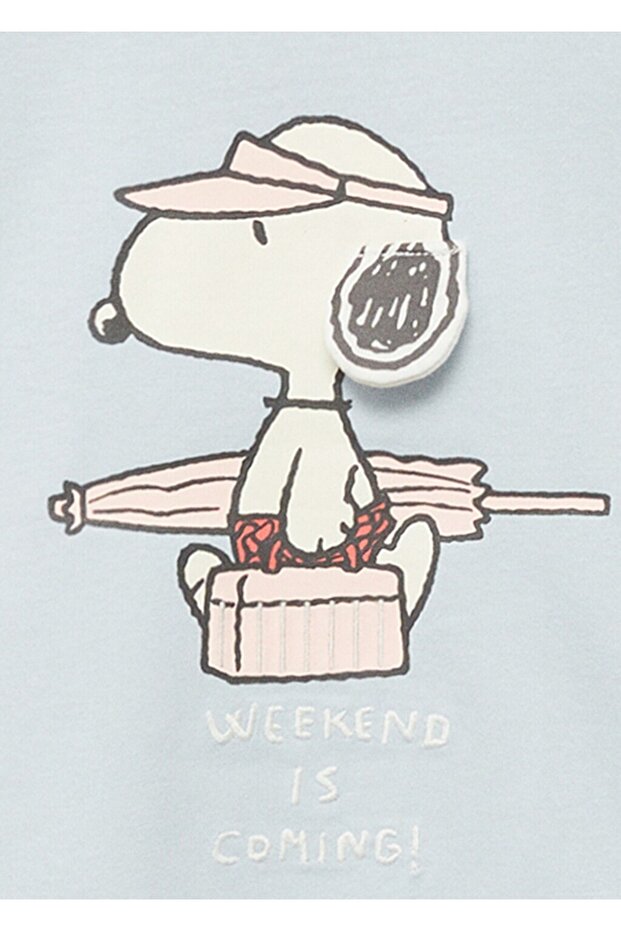 Snoopy baskılı tişört - 7