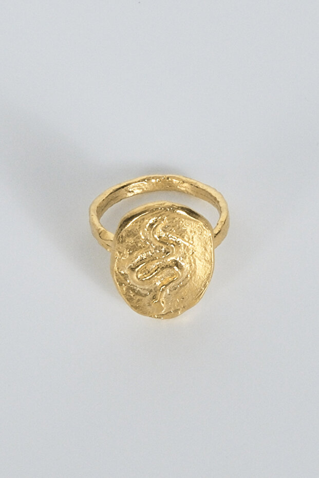 خاتم على شكل ثعبان ذهبي - 2