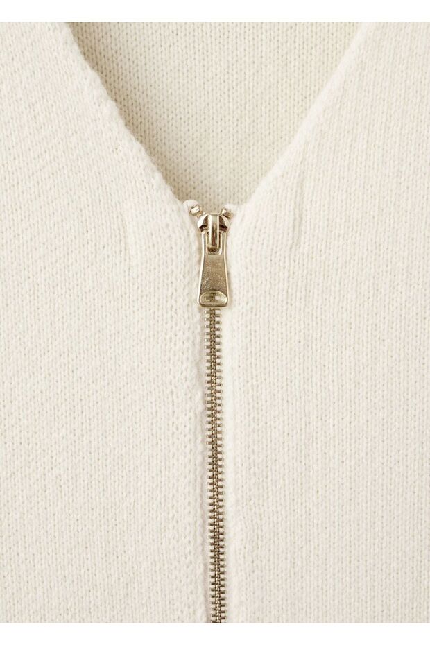 Fermuarlı triko ceket - 8