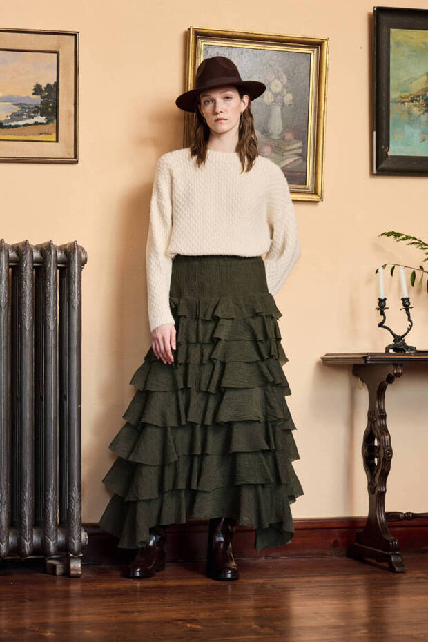 HAKİ KATLI ROMANTİK ETEK - 4