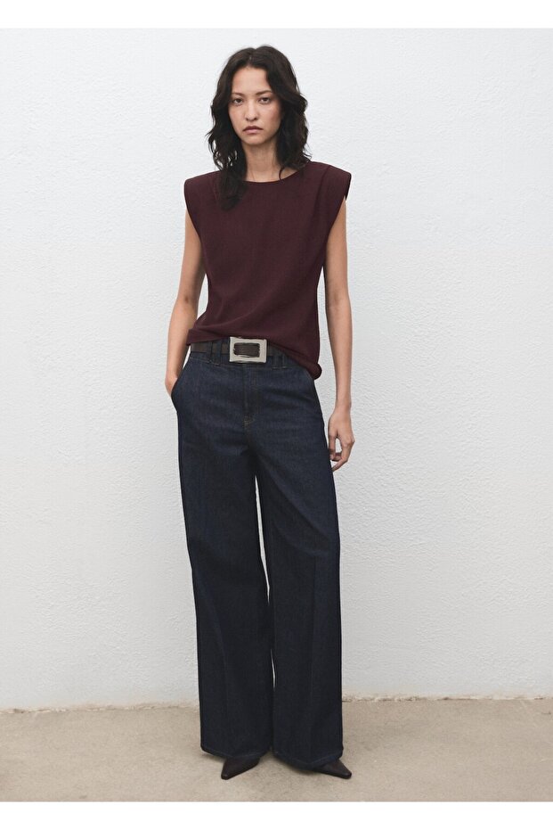 Büzgülü vatkalı bluz - 2