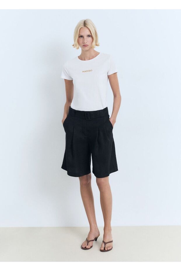 Pamuklu logolu tişört - 2