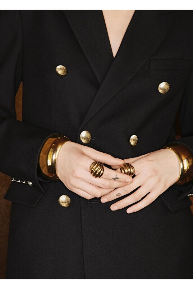 Çift düğmeli blazer ceket - 6