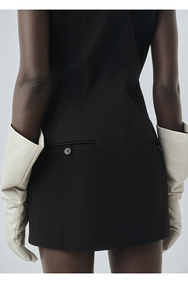 Cepli kısa elbise - 6