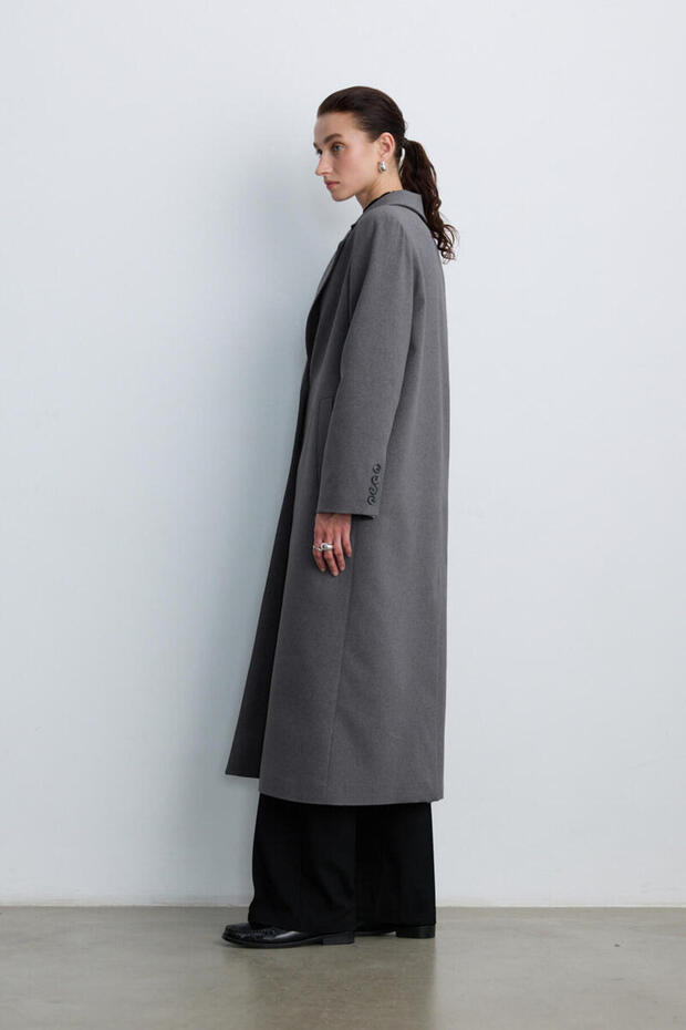 GRİ UZUN BLAZER - 6