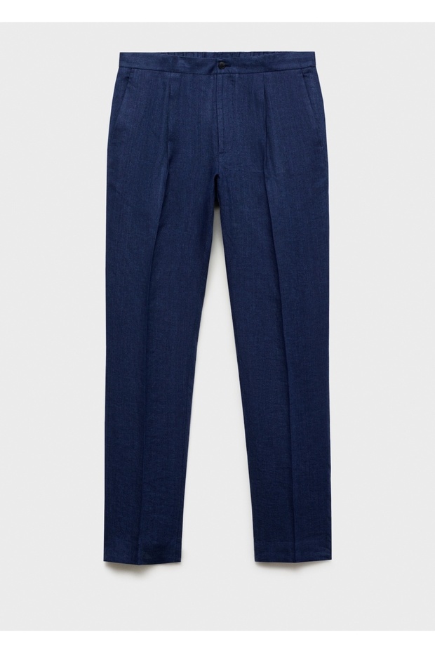 Salerno %100 Keten Slim Fit Takım Pantolonu - 3
