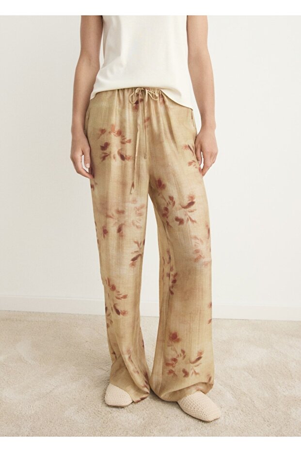 Leaf Patterned Trousers
