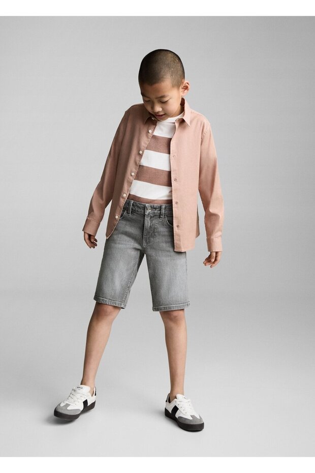 Denim bermuda şort - 2