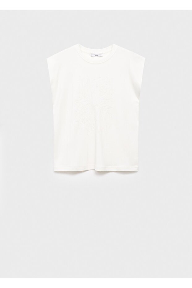 Pamuklu kolsuz tişört - 3