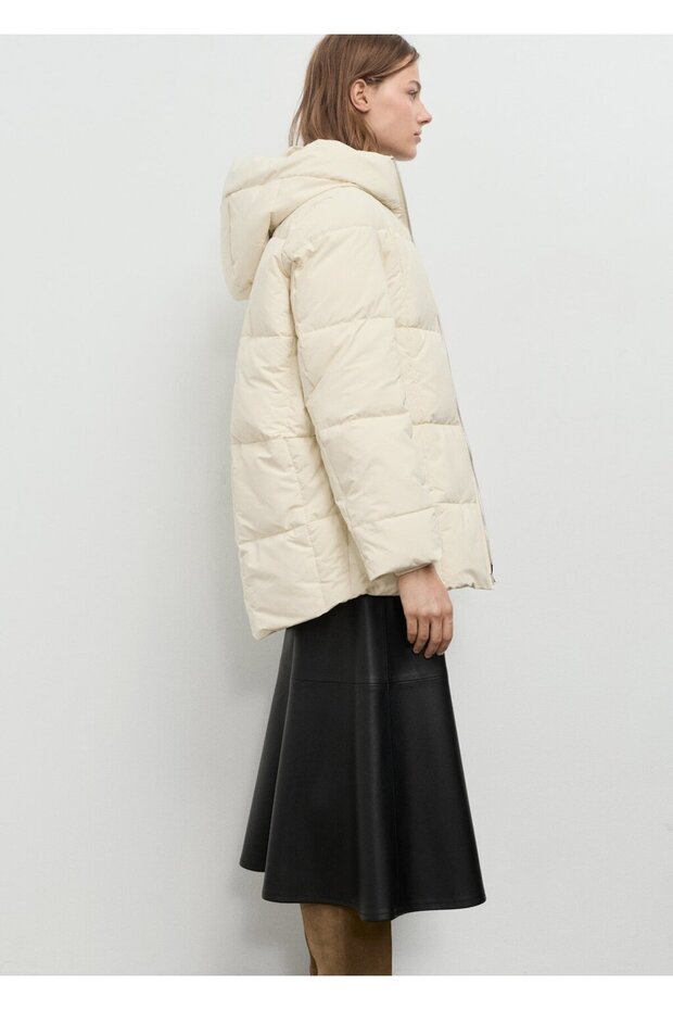 Kapüşonlu kapitone anorak - 7