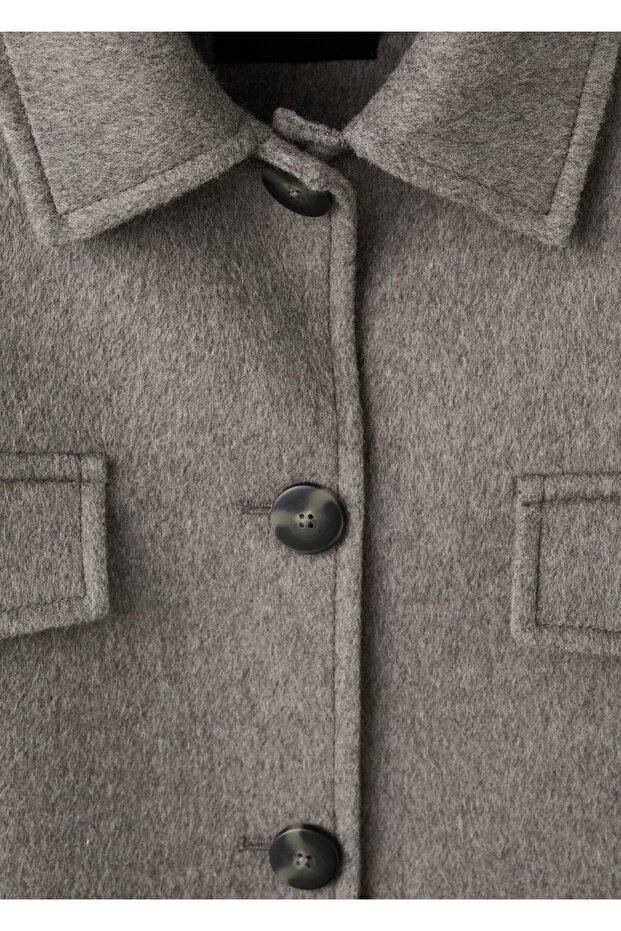 Cepli yün ceket - 8