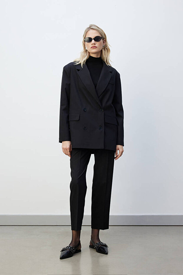 SİYAH KRUVAZE BLAZER - 3