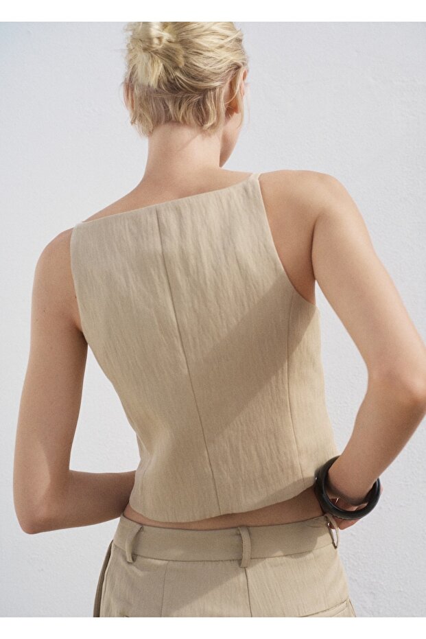 Lyocell kumaş yelek - 4