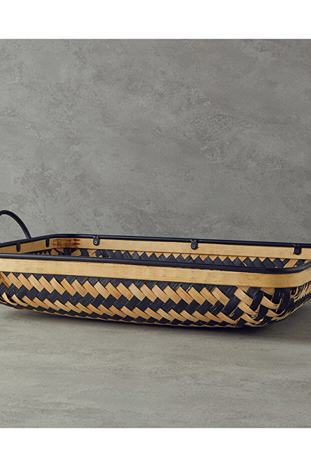 Bamboo Bamboo Decorative Tray Natural-Black
