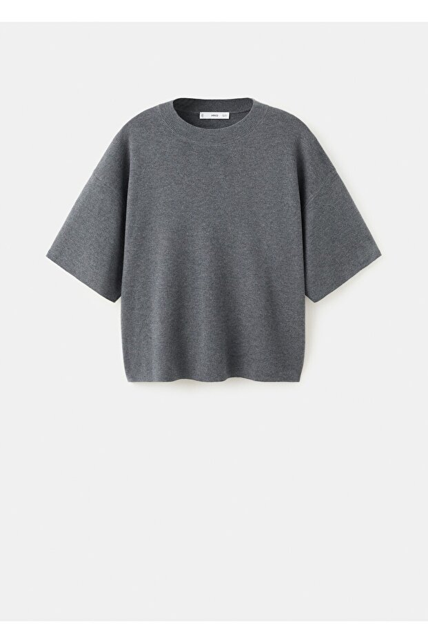 Kısa kollu oversize kazak - 3