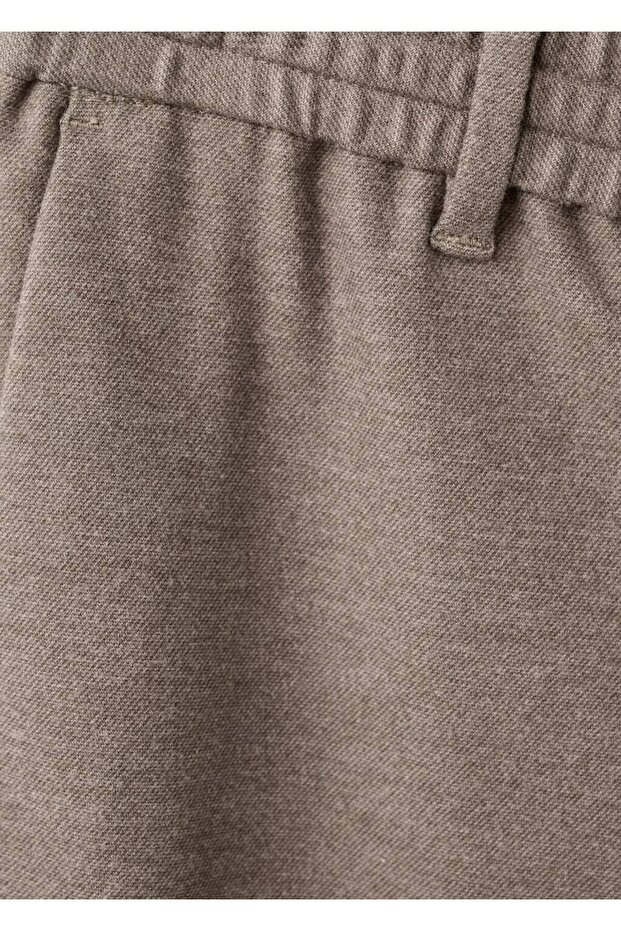 Slim fit flanel pantolon - 5