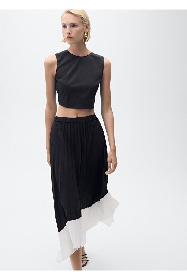 Pileli asimetrik etek - 7