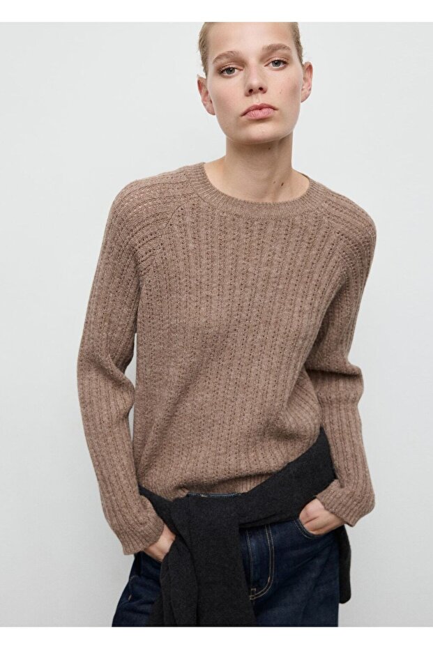 Ajur örgü kazak - 7