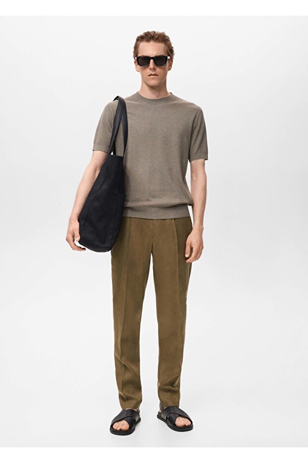 Salerno %100 Keten Slim Fit Takım Pantolonu - 2