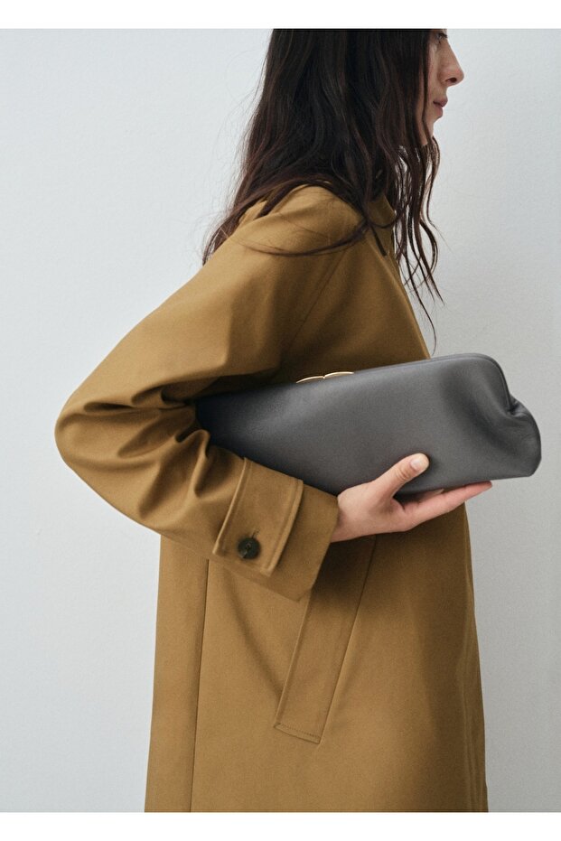 %100 pamuklu uzun trençkot - 7