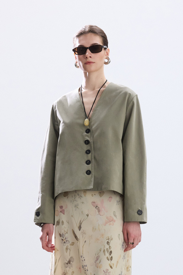 سترة قطنية بأزرار مفتوحة - 3