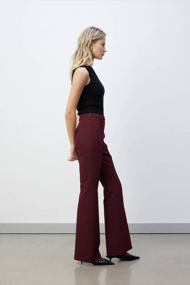 BORDO İSPANYOL PAÇA PANTOLON - 5