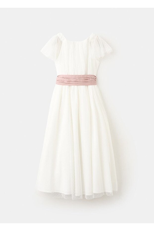 Fiyonklu uzun elbise - 1