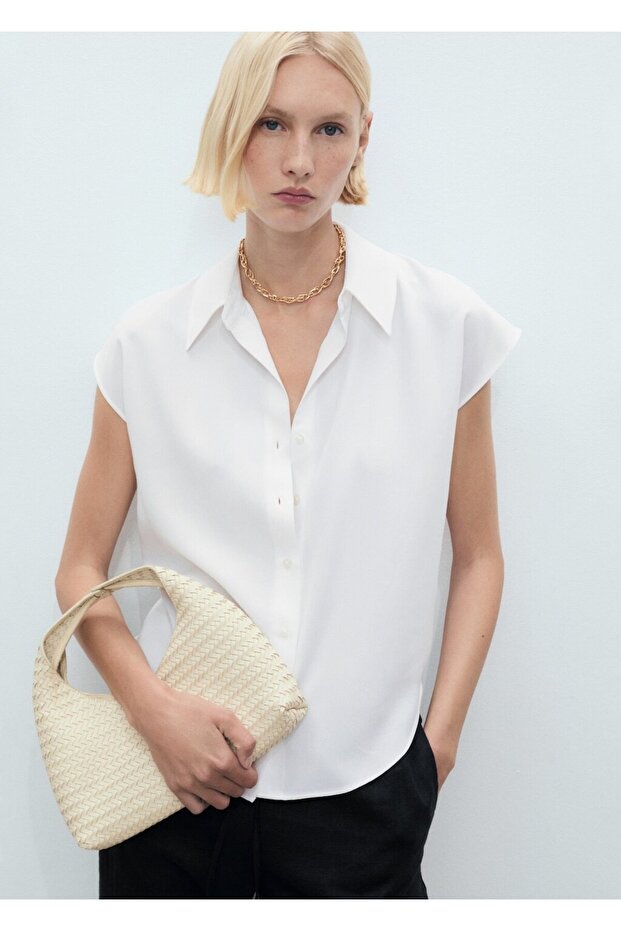 Kolsuz lyocell gömlek - 1