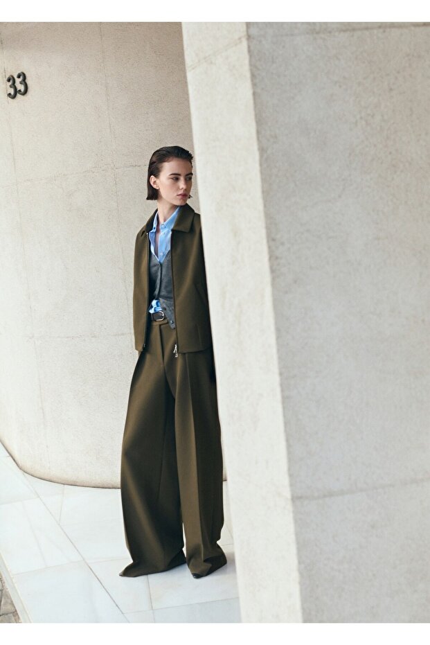 Gömlek yakalı bomber ceket - 2