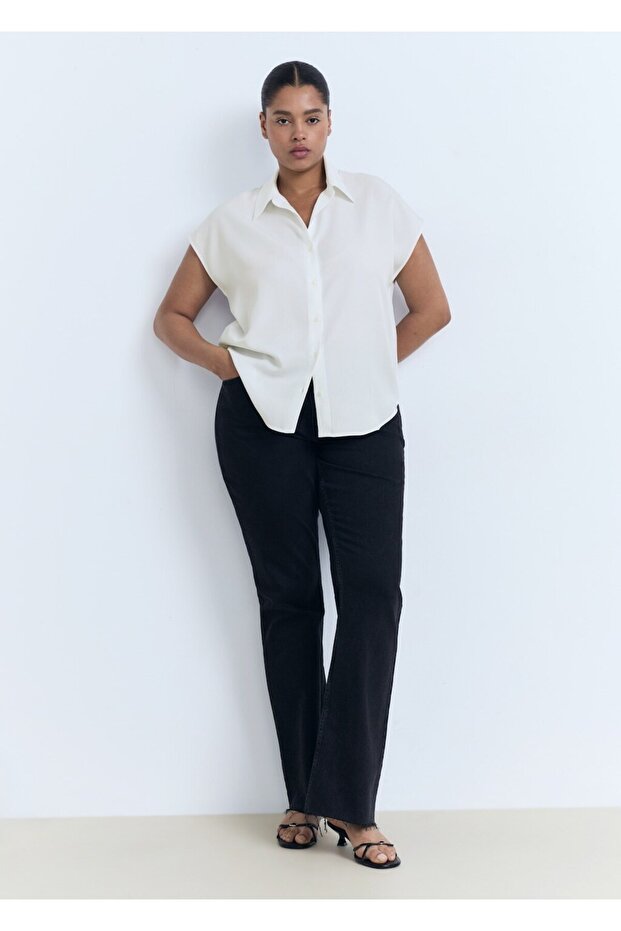 Kolsuz lyocell gömlek - 8