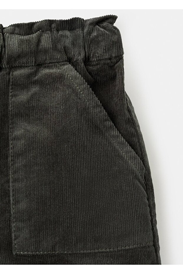 Slouchy kadife şort - 4