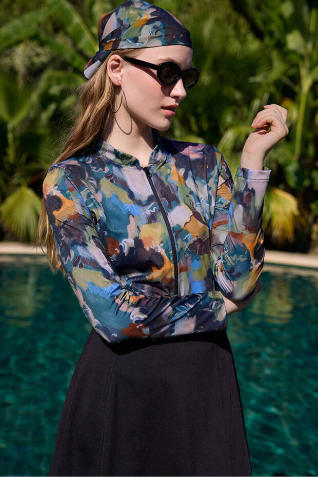 ملابس سباحة لركوب الأمواج - نمط فرشاة - 1