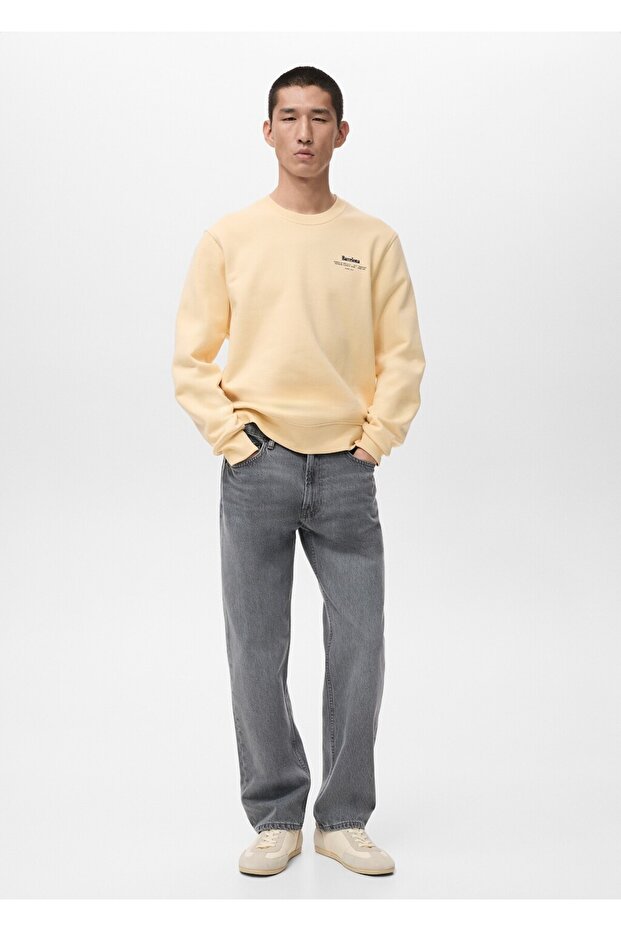 Regular fit yazılı sweatshirt - 2