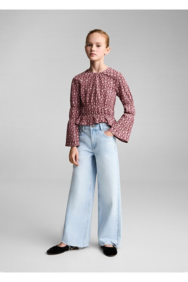 Gathered patterned blouse - 2