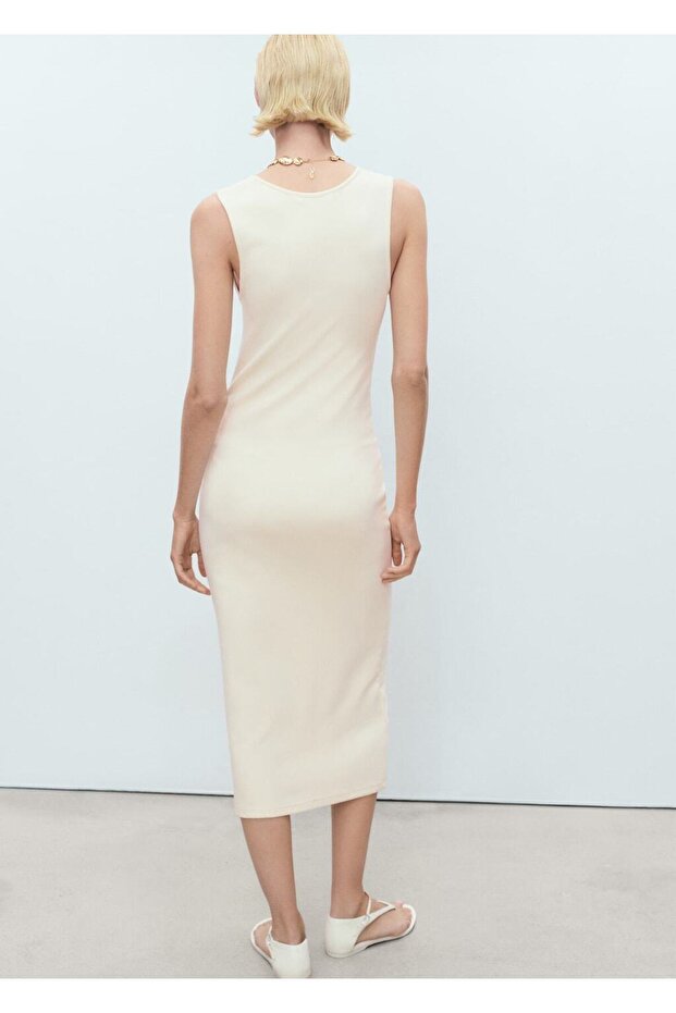 Dar kesim midi elbise - 4