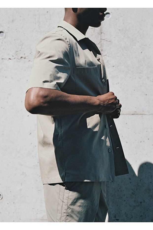 Cepli ve bowling yaka gömlek - 8