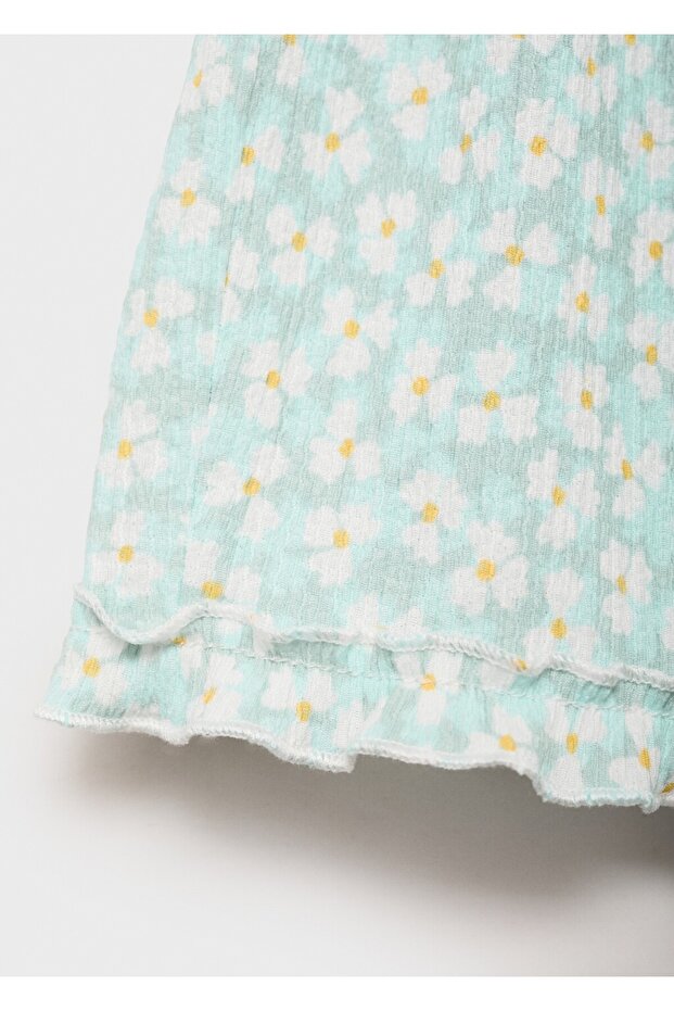 Çiçek desenli şort - 5