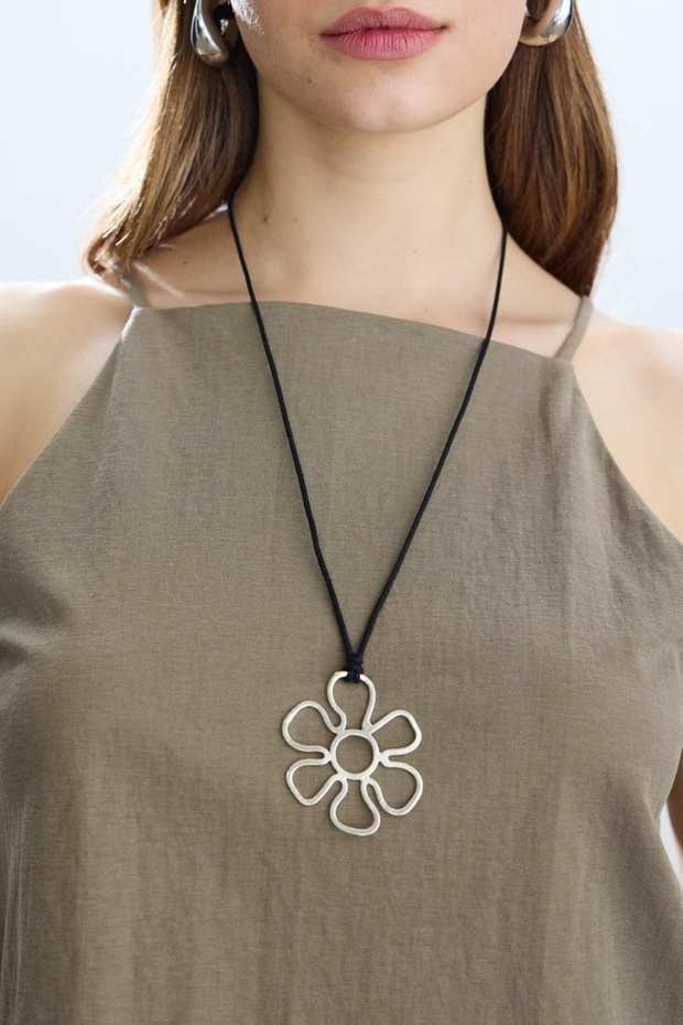 SILVER ÇİÇEK KOLYE - 4